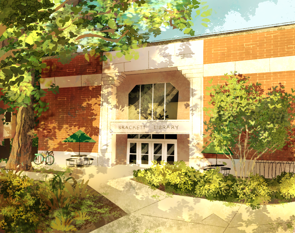 This is an illustration of the Brackett Library.