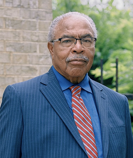 Rev Dr Wheeler Parker Jr, an elderly black man posing for a photograph.