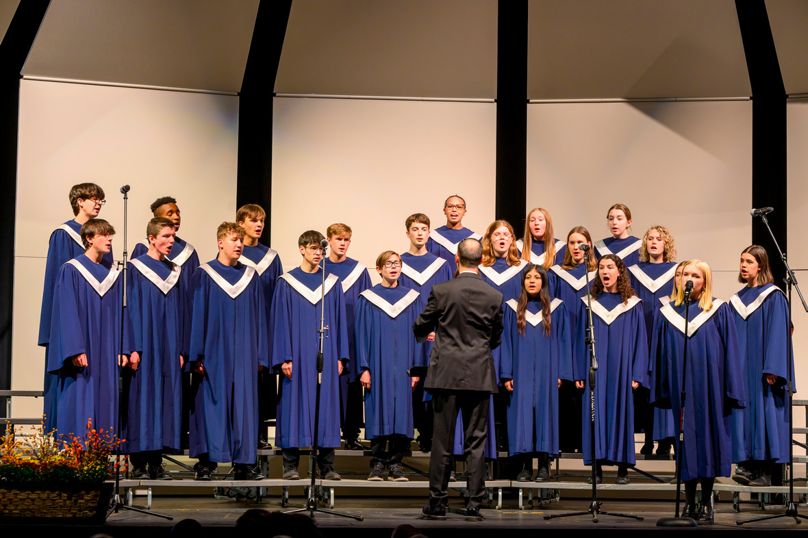 Harding academy students singing in choir
