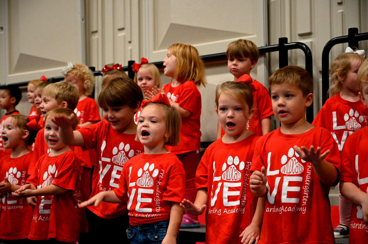 Harding academy students singing in choir