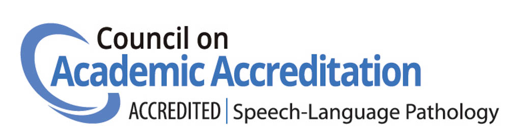 This is the logo for the Council on Academic Accreditation for Speech-Language Pathology.
