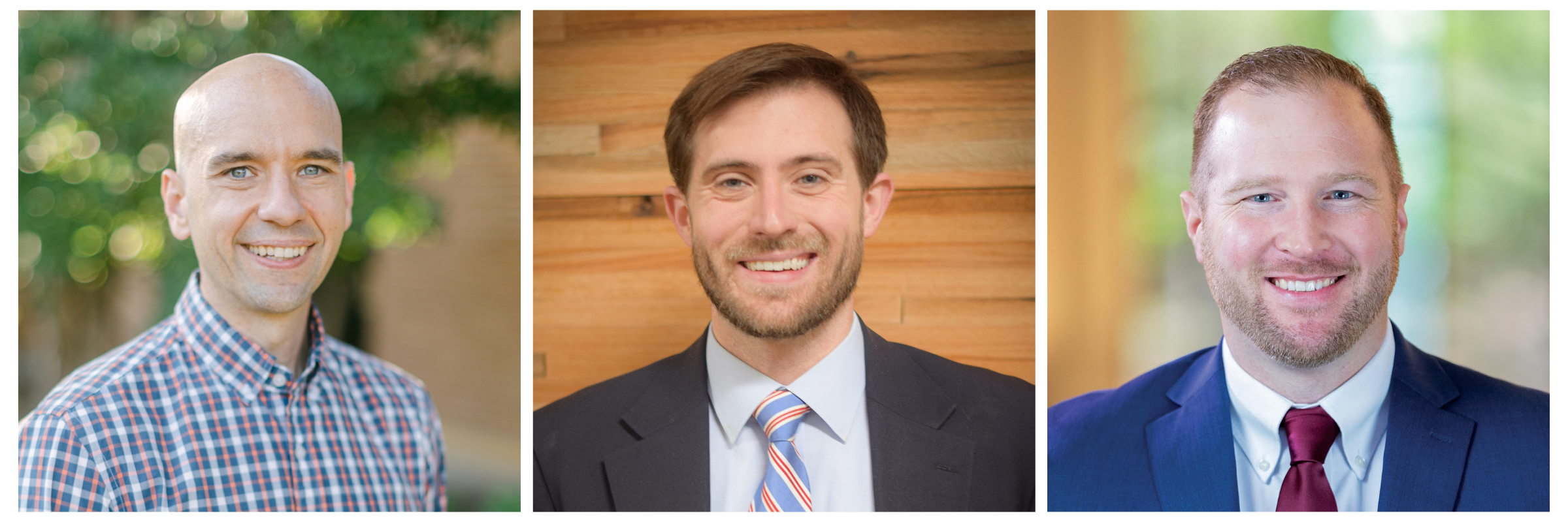 three men.  Bob Turner, Jared Mayes, & Chris Kearney