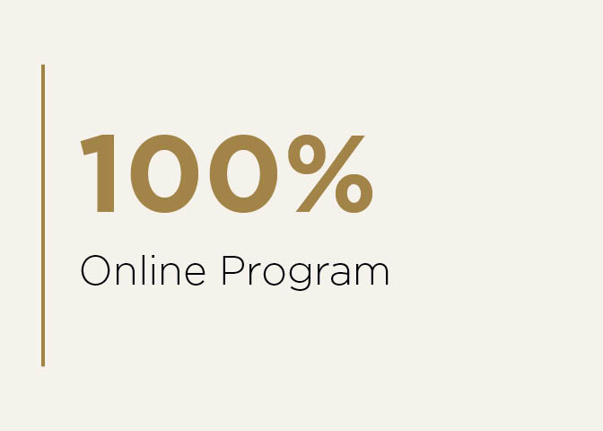 100 percent online program.