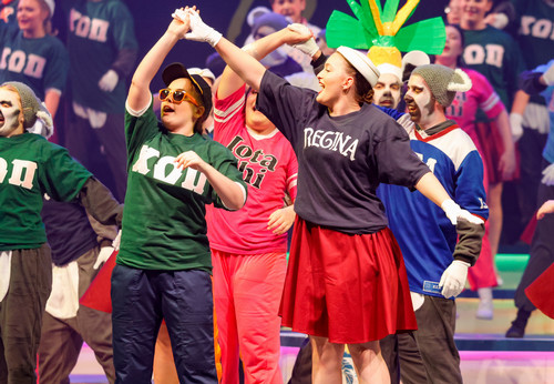 Member's of multiple clubs performing for Spring Sing Jersey Night.