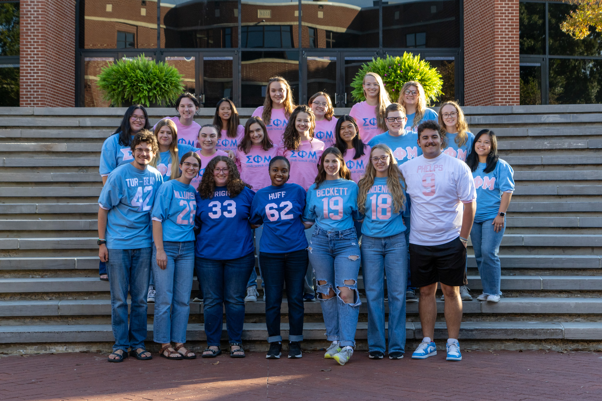 Group picture of the Sigma Phi Mu club