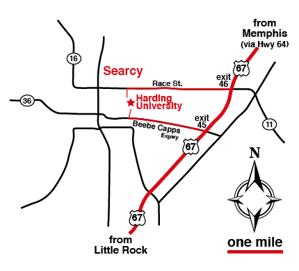 Map to Searcy