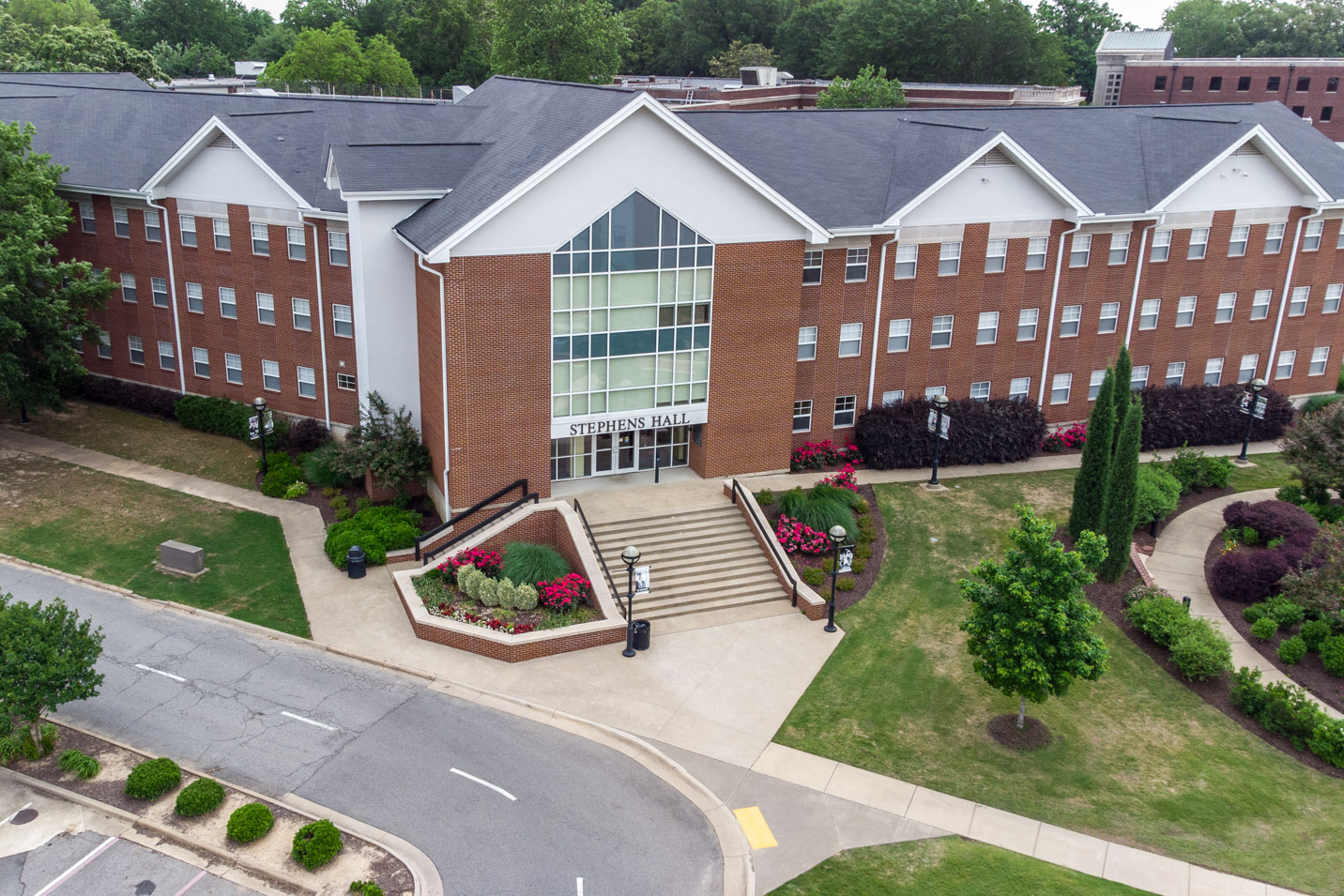 This is a photo of Stephens Hall, a women's residence hall at Harding University.